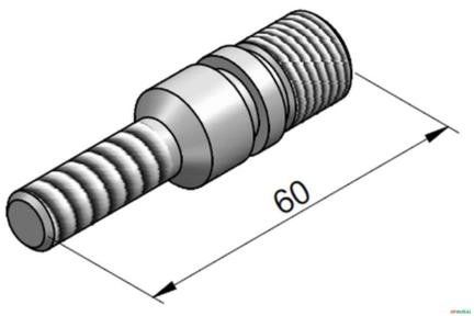Parafuso de Regulagem da Valvula de Alivio Pilotada (Regulagem Externa) - Racine ML25 Imagem Parafuso de Regulagem da Valvula de Alivio Pilotada (Regulagem Externa) - Racine ML25