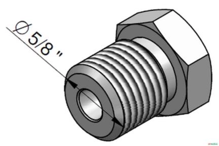 Tampa da Valvula de Retenção de Carga (Especial) - Racine ML42 Imagem Tampa da Valvula de Retenção de Carga (Especial) - Racine ML42