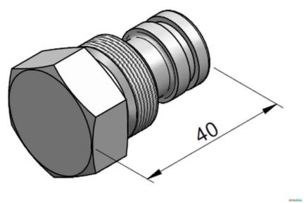 Tampão Para Valvula de Alivio - Hidrover CH60 / CH100 Imagem Tampão Para Valvula de Alivio - Hidrover CH60 / CH100