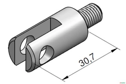 Puxador da Haste Femea - Hidrover CH60 Imagem Puxador da Haste Femea - Hidrover CH60