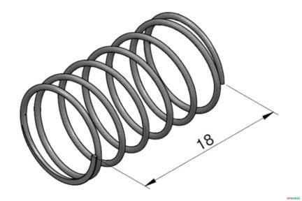 Mola da Valvula de Retenção de Carga - Hidrover CH60 Imagem Mola da Valvula de Retenção de Carga - Hidrover CH60