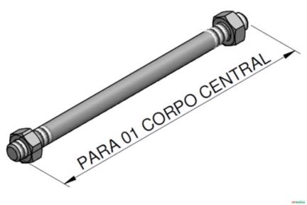 Tirante Para 01 Corpo Central - Hidrover CH60 Imagem Tirante Para 01 Corpo Central - Hidrover CH60
