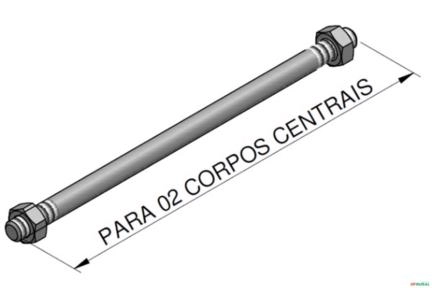 Tirante Para 02 Corpos Centrais - Hidrover CH60 Imagem Tirante Para 02 Corpos Centrais - Hidrover CH60