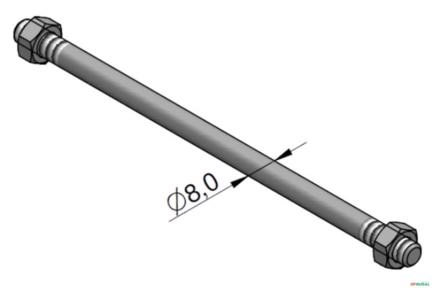 Imagem Tirante Para 02 Corpos Centrais - Hidrover CH60 Imagem Tirante Para 02 Corpos Centrais - Hidrover CH60