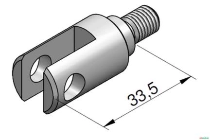 Puxador da Haste Femea - Hidrover CH100 Imagem Puxador da Haste Femea - Hidrover CH100