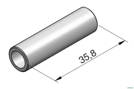 Tubo Espaçador do Copinho do Destrave Hidraulico - Hidrover CH100 Imagem Tubo Espaçador do Copinho do Destrave Hidraulico - Hidrover CH100