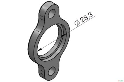 Chapa da Coifa de Borracha (Massey Ferguson) - Hidrover CH100 Imagem Chapa da Coifa de Borracha (Massey Ferguson) - Hidrover CH100