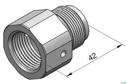 Corpo da Valvula de Alivio Secundaria Direta - Fiat DA100 (AD7B - 24mm) Imagem Corpo da Valvula de Alivio Secundaria Direta - Fiat DA100 (AD7B - 24mm)