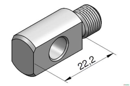 Puxador (Fixo) - Fiat DA100 (AD7B - 24mm) Imagem Puxador (Fixo) - Fiat DA100 (AD7B - 24mm)