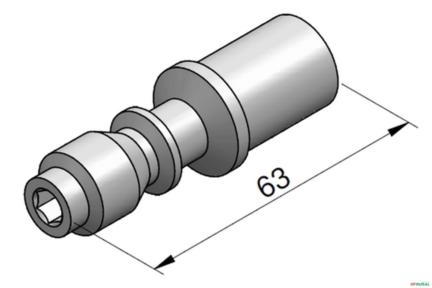 Pino do Travamento da Elevação (Duplo) - Rexroth M1-16 (FR12) Imagem Pino do Travamento da Elevação (Duplo) - Rexroth M1-16 (FR12)