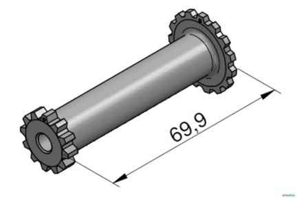 Arvore de Ligação do Rotor 220/60 Cm³/R (69,9mm) - Rexroth LAGZ Imagem Arvore de Ligação do Rotor 220/60 Cm³/R (69,9mm) - Rexroth LAGZ