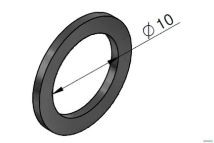 Arruela de Ved. da Valv. Prim. / Sec. - Husco 4456-27 / 4502-5 / 6000 / 163441 Imagem Arruela de Ved. da Valv. Prim. / Sec. - Husco 4456-27 / 4502-5 / 6000 / 163441
