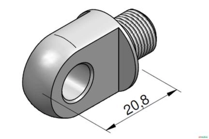 Puxador (Abaulado) - Husco 163441 Imagem Puxador (Abaulado) - Husco 163441