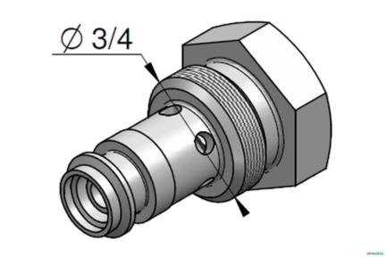 Imagem Corpo da Agulha Piloto da Valvula de Alivio (5060 N / P / B) - Husco 5000 Imagem Corpo da Agulha Piloto da Valvula de Alivio (5060 N / P / B) - Husco 5000