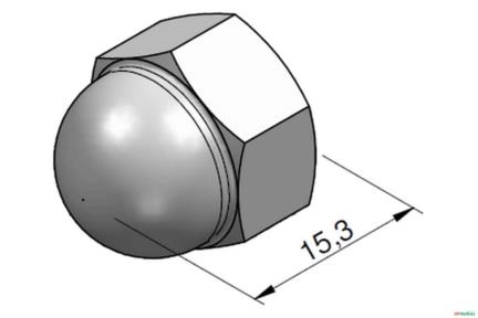 Porca Calota da Valvula de Alivio Pri/Sec. - Commercial A20 / D85 Imagem Porca Calota da Valvula de Alivio Pri/Sec. - Commercial A20 / D85