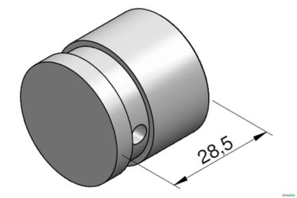 Embolo da Valvula de Retenção de Carga (Menor) - Commercial D85 Imagem Embolo da Valvula de Retenção de Carga (Menor) - Commercial D85