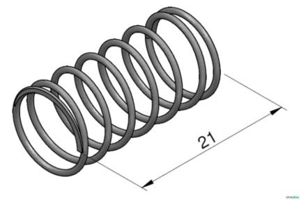 Mola da Valvula de Alivio Secundaria E Anti-Cavitação - Hydreco V46 Imagem Mola da Valvula de Alivio Secundaria E Anti-Cavitação - Hydreco V46