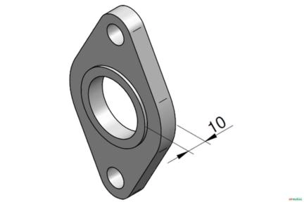 Chapa de Retenção do Anel Traseira - Hydreco V46 Imagem Chapa de Retenção do Anel Traseira - Hydreco V46