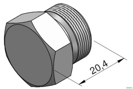 Tampa da Valvula de Alivio Primaria / Elem. Simples Ação - Vickers CM11 / FM3 Imagem Tampa da Valvula de Alivio Primaria / Elem. Simples Ação - Vickers CM11 / FM3