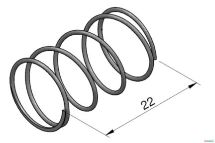Mola da Valvula de Retenção de Carga - Vickers CM11 Imagem Mola da Valvula de Retenção de Carga - Vickers CM11