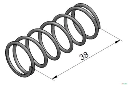Mola da Valvula de Alivio Primaria - Vickers FLV-95 Imagem Mola da Valvula de Alivio Primaria - Vickers FLV-95
