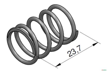 Mola da Hidrocone da Valvula de Alivio Secundaria E Anti-Cavitação - Vickers CMD90 Imagem Mola da Hidrocone da Valvula de Alivio Secundaria E Anti-Cavitação - Vickers CMD90