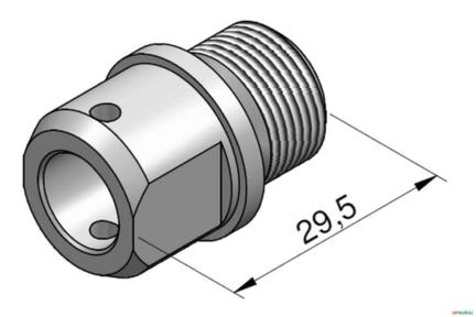 Tampa da Haste (Detente Mecanico) - Hydraquip MVT-025 Imagem Tampa da Haste (Detente Mecanico) - Hydraquip MVT-025