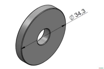 Arruela Lisa do Detente Magnetico - Hydraquip MVT-025 Imagem Arruela Lisa do Detente Magnetico - Hydraquip MVT-025