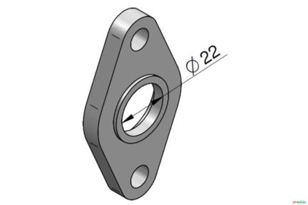 Chapa de Retenção do Anel Dianteira / Traseira - Hydraquip MVP-020 / V33 Imagem Chapa de Retenção do Anel Dianteira / Traseira - Hydraquip MVP-020 / V33