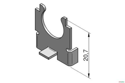 Batente da Valvula de Acionamento (Corte de Oleo) - Case 580H (Transm.) Imagem Batente da Valvula de Acionamento (Corte de Oleo) - Case 580H (Transm.)