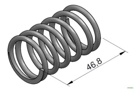 Mola de Centragem (Sem Detente) - Parker VDP11 / VDP12 / VDSP22 / VS32 Imagem Mola de Centragem (Sem Detente) - Parker VDP11 / VDP12 / VDSP22 / VS32