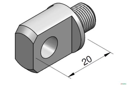 Puxador (Fixo) - Parker VDP11 / VDP12 / VDSP22 / VS32 Imagem Puxador (Fixo) - Parker VDP11 / VDP12 / VDSP22 / VS32