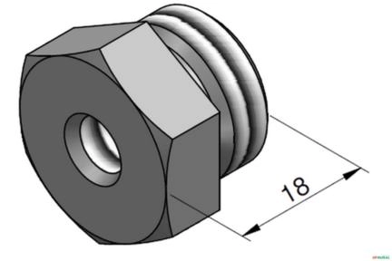 Corpo da Regulagem da Valvula de Alivio Secundaria - Parker VS32 Imagem Corpo da Regulagem da Valvula de Alivio Secundaria - Parker VS32