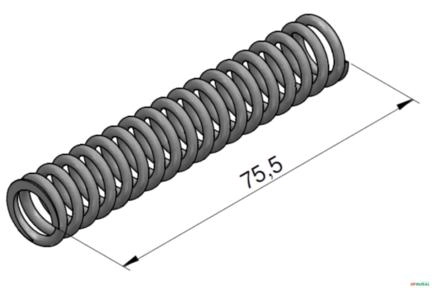 Mola do Pistão Acumulador (Interna) - Clark CMP45 / C20 / C25 / C30 / C35 L Imagem Mola do Pistão Acumulador (Interna) - Clark CMP45 / C20 / C25 / C30 / C35 L