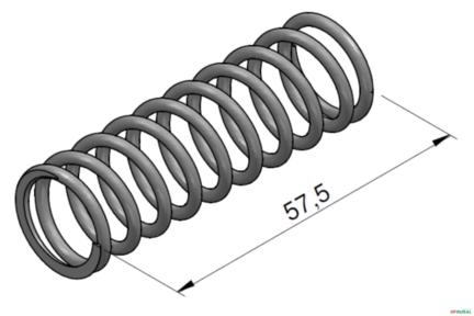 Mola do Pistão Acumulador (Externa) - Clark CMP45 / C20 / C25 / C30 / C35 L Imagem Mola do Pistão Acumulador (Externa) - Clark CMP45 / C20 / C25 / C30 / C35 L