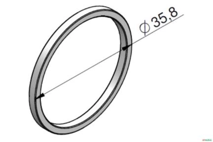 Anel de Teflon do Embolo do Acumulador - Toyota 7FG Imagem Anel de Teflon do Embolo do Acumulador - Toyota 7FG