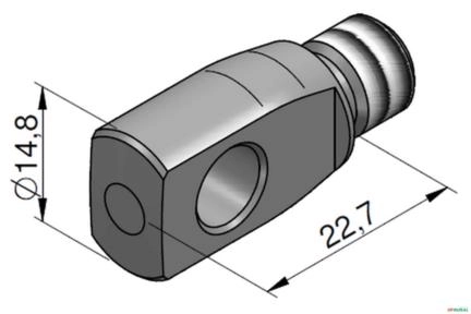 Puxador (Fixo) - Vista P80 / PC70 / PC100 Imagem Puxador (Fixo) - Vista P80 / PC70 / PC100