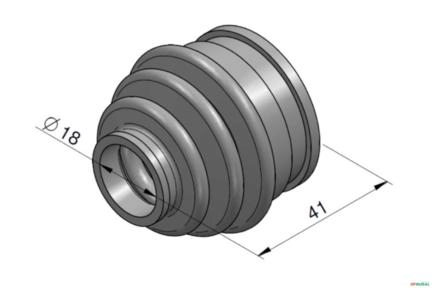 Coifa de Borracha - Vista P120 Imagem Coifa de Borracha - Vista P120