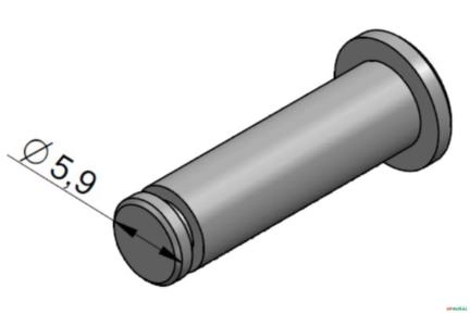 Imagem Pino de Fixação da Alavanca - Palfinger HI2603 / EQ116 Imagem Pino de Fixação da Alavanca - Palfinger HI2603 / EQ116