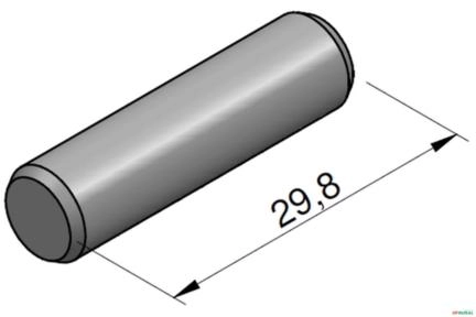 Pino de Fixação do Conjunto de Acionamento - Vista P120 Imagem Pino de Fixação do Conjunto de Acionamento - Vista P120