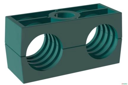 Corpo de Abracadeira Dupla Para Tubo de 06mm (DIN 3015) - Stauff 106/06-PP Imagem Corpo de Abracadeira Dupla Para Tubo de 06mm (DIN 3015) - Stauff 106/06-PP