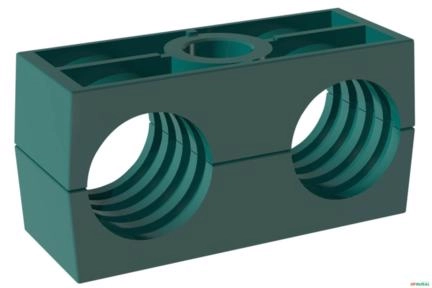 Corpo de Abraçadeira Dupla para Tubo de 32mm (DIN 3015) - Stauff 532/32-PP Imagem Corpo de Abraçadeira Dupla para Tubo de 32mm (DIN 3015) - Stauff 532/32-PP