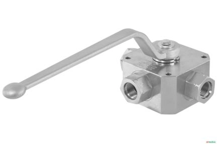 Valvula de Esfera 3/2 Tipo Bloco para Alta Pressão 1/4-18 NPT - Stauff LBV-3-N04-0001-M Imagem Valvula de Esfera 3/2 Tipo Bloco para Alta Pressão 1/4-18 NPT - Stauff LBV-3-N04-0001-M