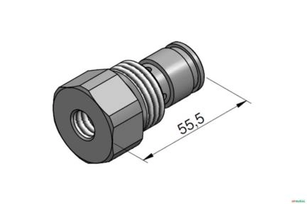 Corpo da Valvula de Alivio da Direcao - Caterpillar - 416C / 416D Imagem Corpo da Valvula de Alivio da Direcao - Caterpillar - 416C / 416D
