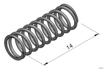 Mola da Valv. Alivio Direta C/ Anti-Cavitação Reg. Ext./Int. - Hidrover CH60 / CH100 Imagem Mola da Valv. Alivio Direta C/ Anti-Cavitação Reg. Ext./Int. - Hidrover CH60 / CH100