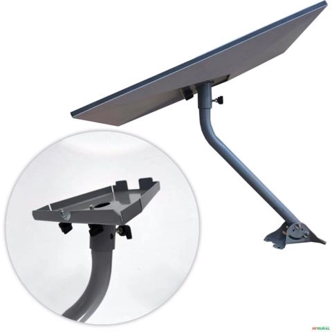Suporte Articulado em Aço para Antena Starlink Geração 3 - Cor: Cinza Imagem Suporte Articulado em Aço para Antena Starlink Geração 3 - Cor: Cinza