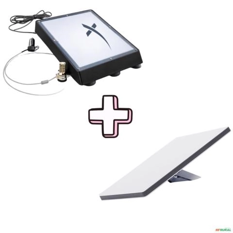 Combo Antena Starlink Mini Case Veicular Magnético Antifurto - Cor: Case Branco + Antena Branca Imagem Combo Antena Starlink Mini Case Veicular Magnético Antifurto - Cor: Case Branco + Antena Branca