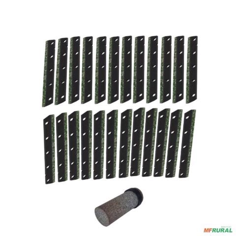 24 Facas Universais Rotor + Rebolo Forrageira New Holland (Código AGRICORTE do Kit: 12.103.035) Imagem 24 Facas Universais Rotor + Rebolo Forrageira New Holland (Código AGRICORTE do Kit: 12.103.035)