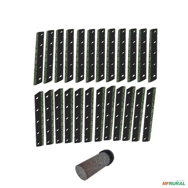 24 Facas Universais Rotor + Rebolo Forrageira New Holland (Código AGRICORTE do Kit: 12.103.035) Imagem 24 Facas Universais Rotor + Rebolo Forrageira New Holland (Código AGRICORTE do Kit: 12.103.035)