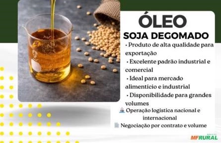 ÓLEO DE SOJA DEGOMADO - Mercado Interno e Exportação Imagem ÓLEO DE SOJA DEGOMADO - Mercado Interno e Exportação